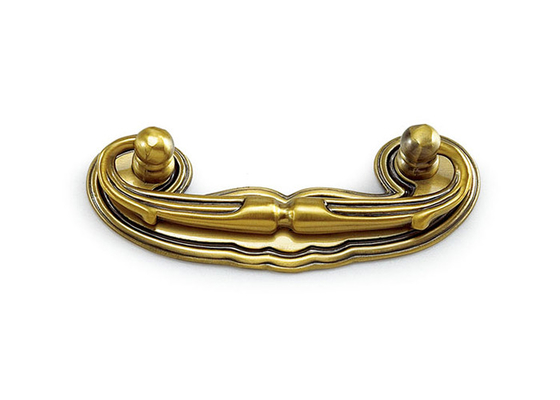 High Grade Antique Brass Drawer Pulls , Gold And Silver Brass Cabinet Hardware